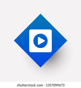 Play  icon in trendy flat style isolated on background.  