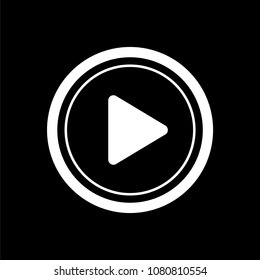 Play icon ui simple style flat illustration.