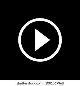 Play icon ui simple style flat illustration.