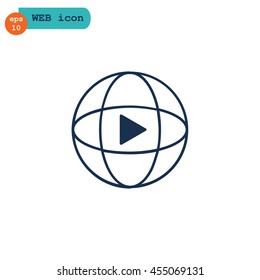  play icon vector .