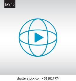  play icon vector .
