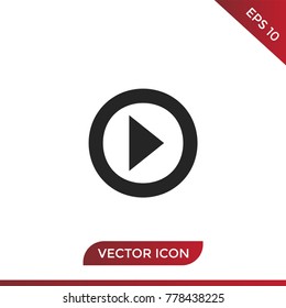 Play icon vector