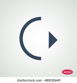 play icon, vector best flat icon, EPS
