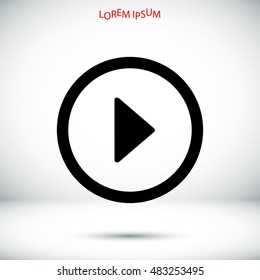 play icon, vector best flat icon, EPS