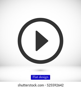 play icon, vector best flat icon, EPS