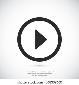 play icon, vector best flat icon, EPS