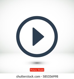 play icon, vector best flat icon, EPS