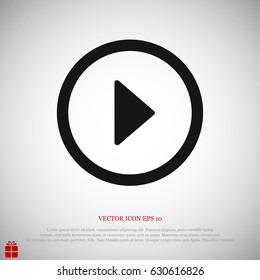 play icon, vector best flat icon, EPS