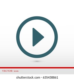 play icon, vector best flat icon, EPS