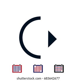 play icon, vector best flat icon, EPS