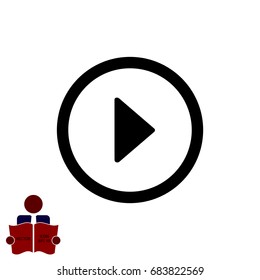 play icon, vector best flat icon, EPS
