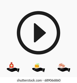 play icon, vector best flat icon, EPS