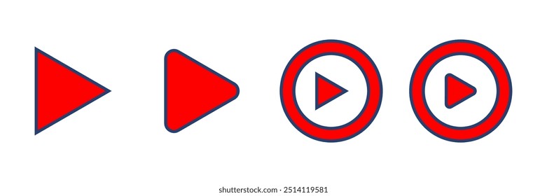 Play Icon vector. Play button vector icon