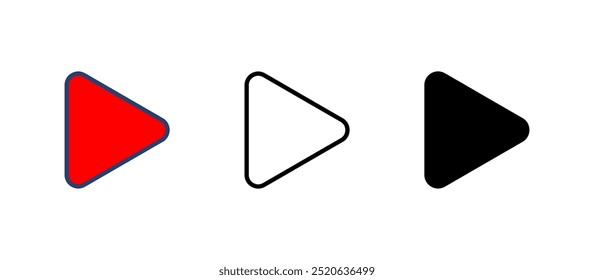 Play Icon vector. Play button vector icon