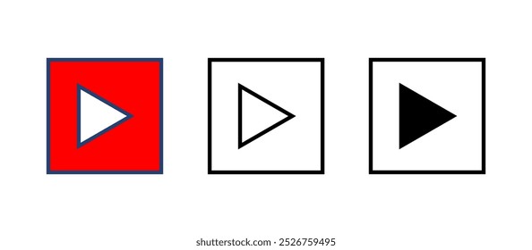 Play Icon vector. Play button vector icon