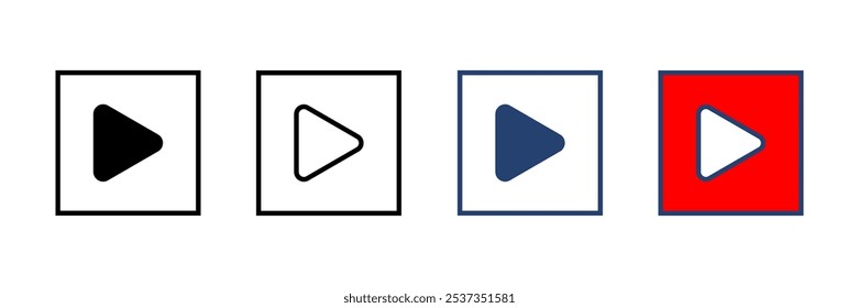 Play Icon vector. Play button vector icon