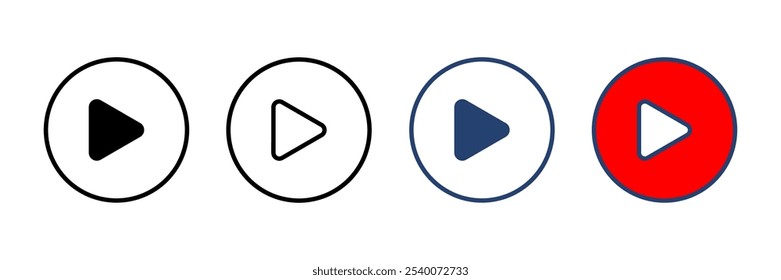 Play Icon vector. Play button vector icon