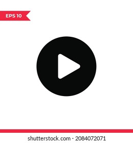 Play icon vector. Play button sign