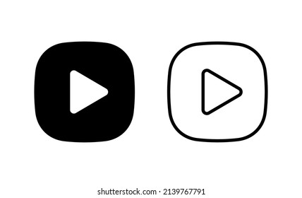 Play icon vector. Play button sign and symbol