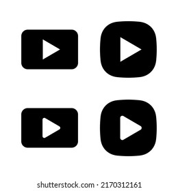 Play icon vector. Play button sign and symbol