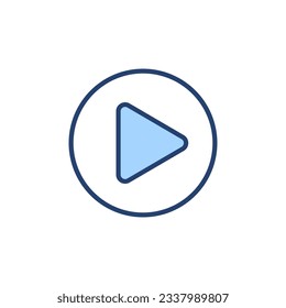 Play icon vector. Play button sign and symbol