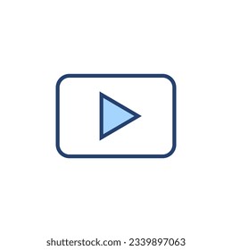 Play icon vector. Play button sign and symbol