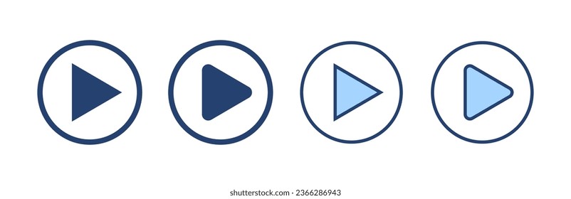 Play icon vector. Play button sign and symbol