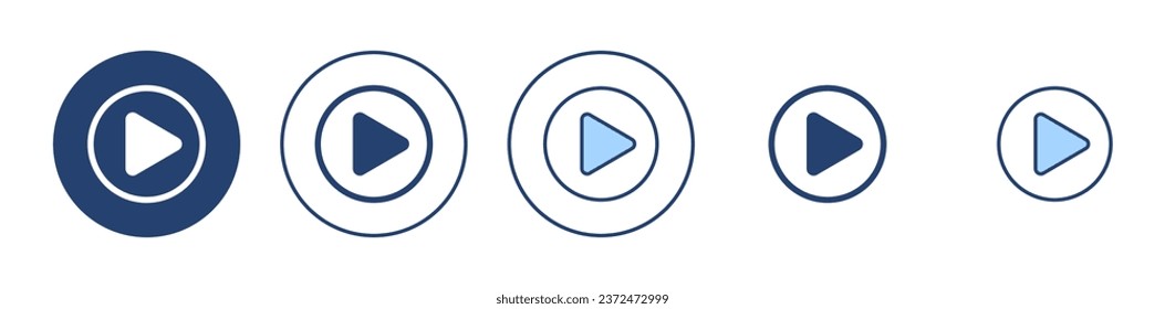Play icon vector. Play button sign and symbol