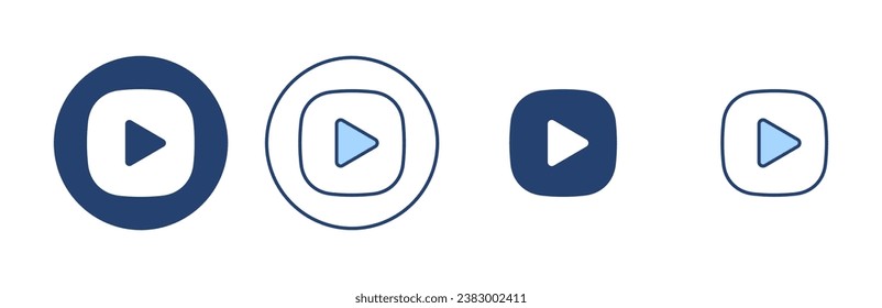 Play icon vector. Play button sign and symbol