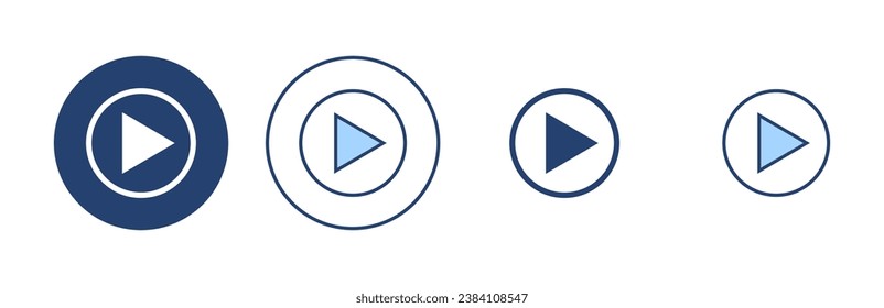 Play icon vector. Play button sign and symbol