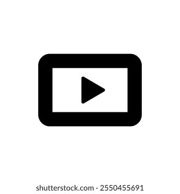 Play icon vector. Play button sign and symbol