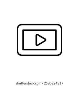 Play icon vector. Play button sign and symbol