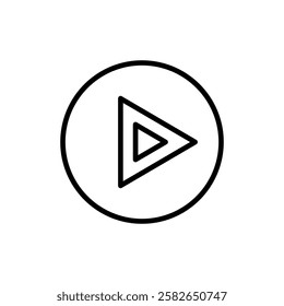 Play icon vector. Play button sign and symbol