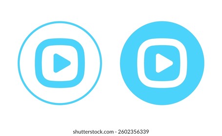 Play icon vector. Play button sign and symbol