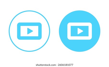 Play icon vector. Play button sign and symbol
