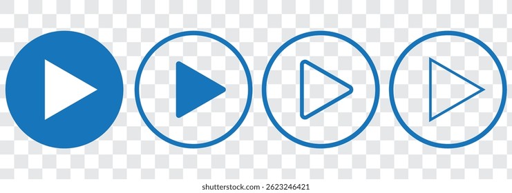 Reproduzir o vetor do ícone. Símbolo e sinal de botão Reproduzir