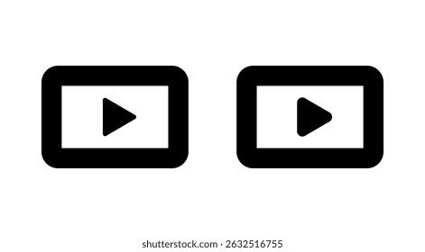 Play icon vector. Play button sign and symbol