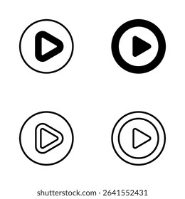 Play icon vector. Play button sign and symbol
