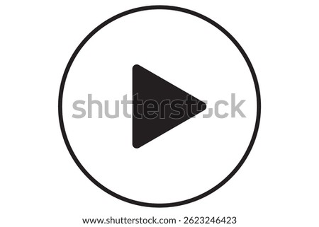 Play icon vector. Play button sign and symbol