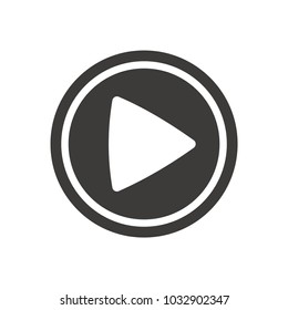 Play icon, vector, flat design