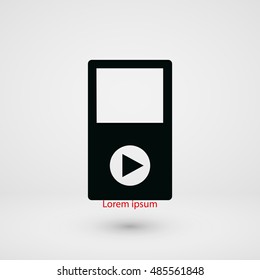 play icon vector, flat design best vector icon