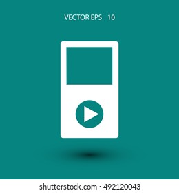 play icon vector, flat design best vector icon