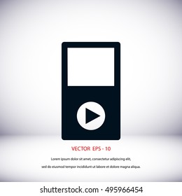 play icon vector, flat design best vector icon