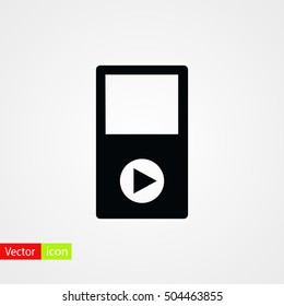 play icon vector, flat design best vector icon