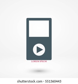 play icon vector, flat design best vector icon