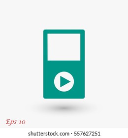 play icon vector, flat design best vector icon