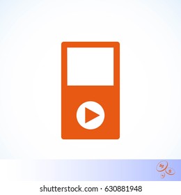 play icon vector, flat design best vector icon