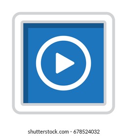 Play Icon Vector flat design style