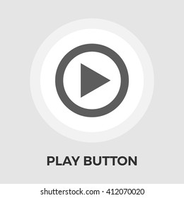 Play icon vector. Flat icon isolated on the white background. Editable EPS file. Vector illustration.
