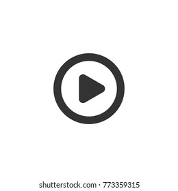 Play Icon. Vector flat trendy design style. Vector illustration.